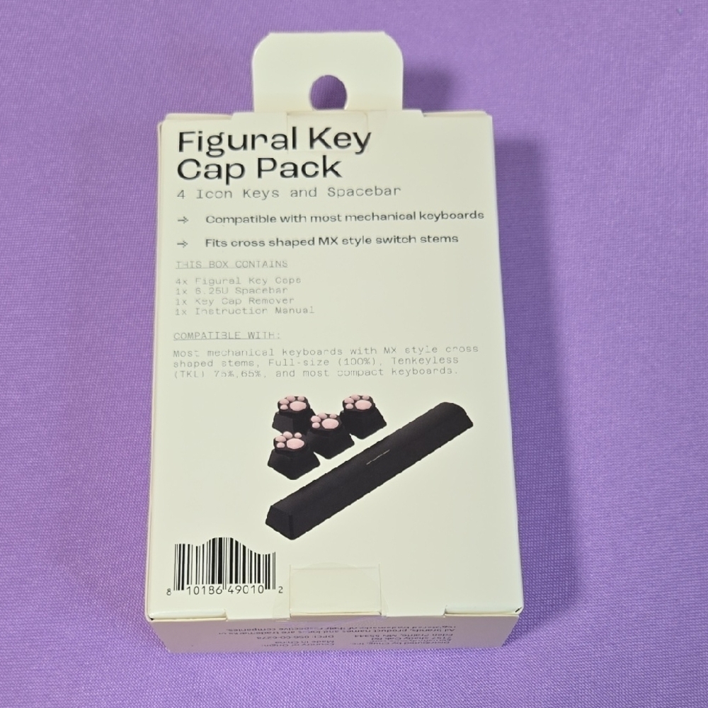 North Figural Key Cap Pack with Pink Paw Design. Set Of 2 Boxes - Picture 3 of 7